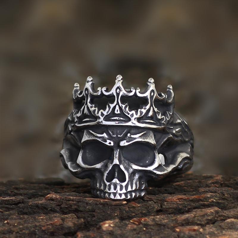 Multi Style Gothic Skull Rings for Men's Punk Hip Hop 316L Stainless Steel Ring Biker Talisman Retro Jewelry Gift Dropshipping
