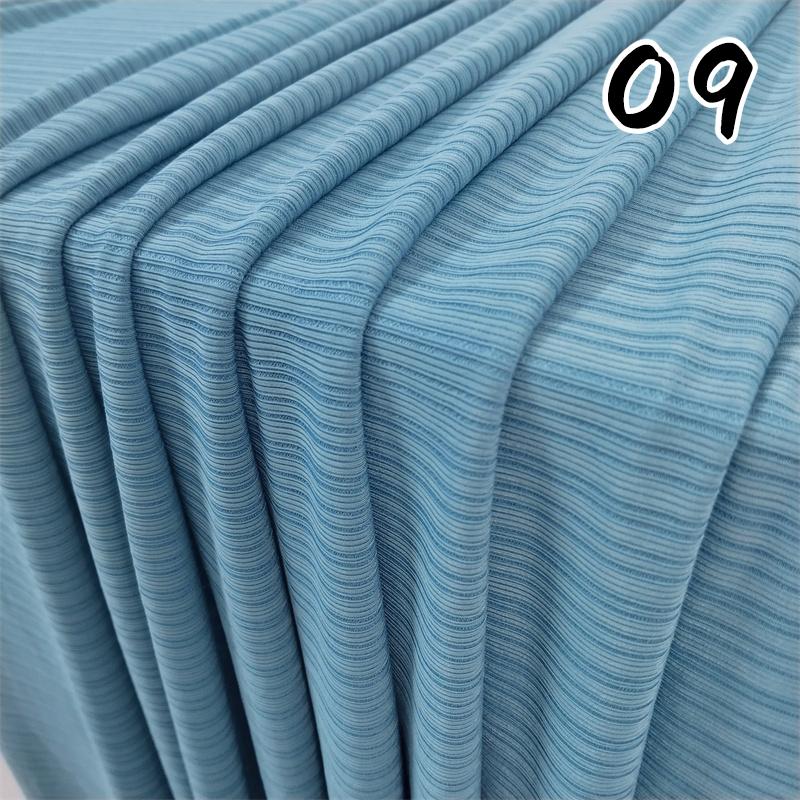1m Ice Silk Smooth Pleated Stripe Fabric Elastic Anti-Wrinkle Textured Fabric for Dress Casual Pants Suit DIY Sewing Cloth