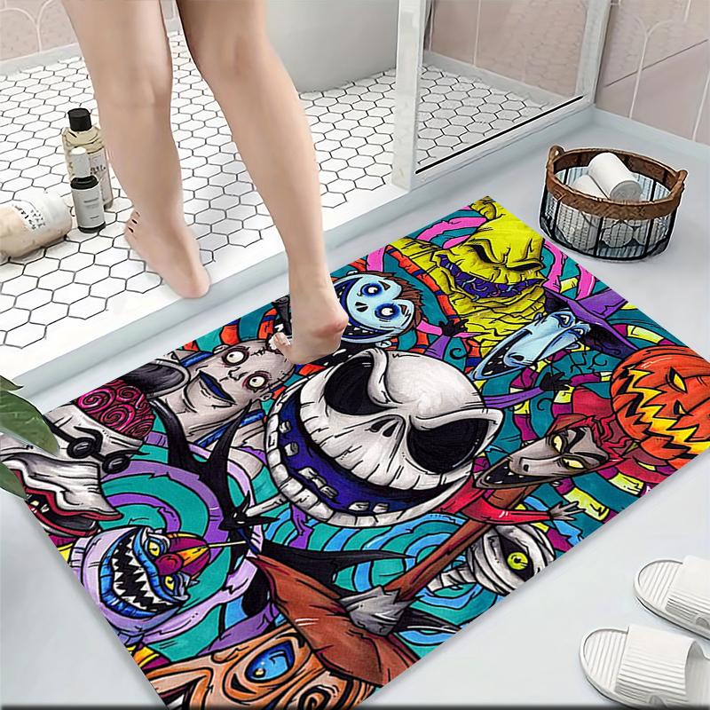 1Pc Jack Sally'S Winter Romance Carpet Rug Soft Washable Antislip Home Living Room Sofa Mats Personalized Christmas Rug