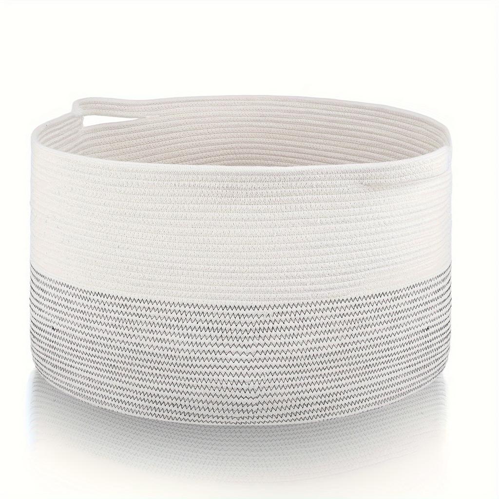 Großer Deckenkorb, gewebte Körbe für Decken, Überwürfe, Spielzeugkorb, Wäschekörbe, Aufbewahrungskorb für Handtücher, Windeln, Wäschekorb, Regalkörbe