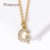 Classic A-Z Initial Letter Pendant Necklace Female 18K Gold Plated Simple Choker Neck Chain Woman Necklaces Jewelry Gifts