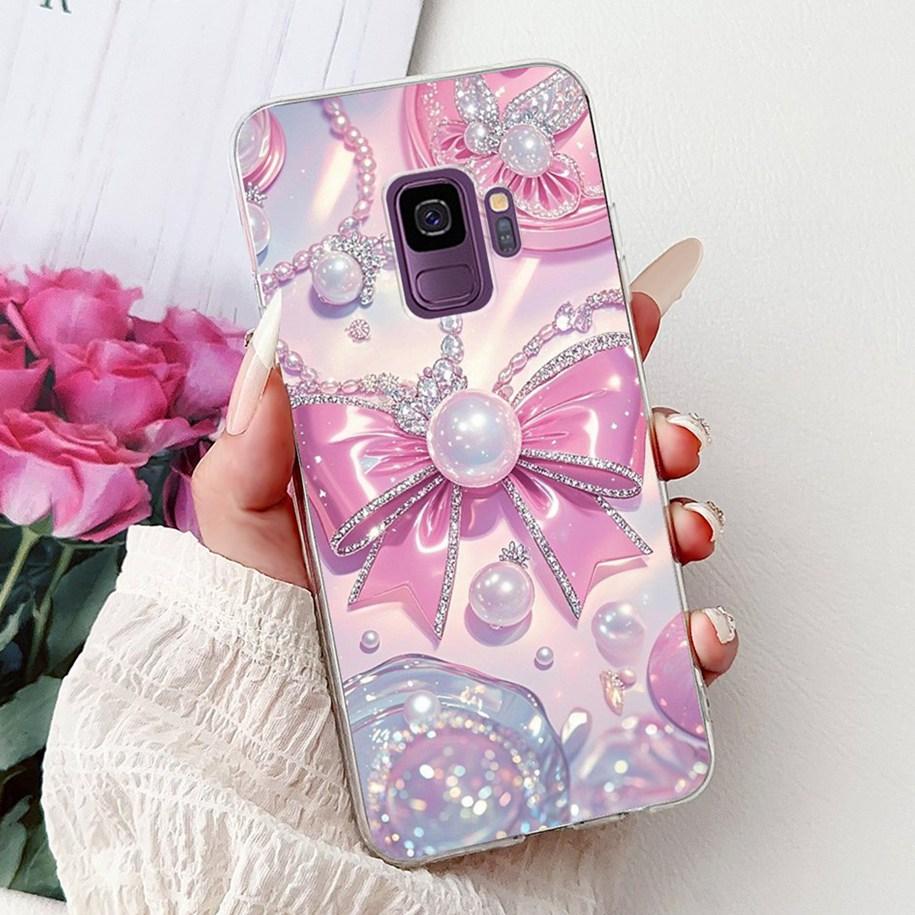 For Samsung Galaxy S9 Case SM-G960F Cover Fashion Flower Soft Slim Back Cover For Samsung S9 Plus S 9 GalaxyS9 S9+ SM-G965F Capa