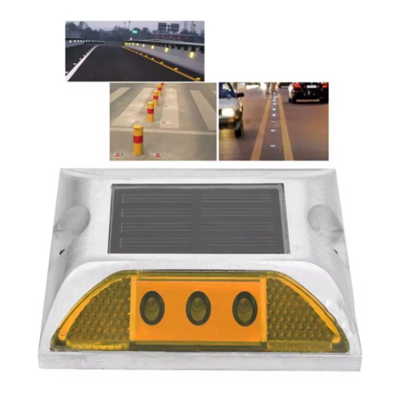 Feb.Ground Marker Lights Double-Sided Warning Light Cast Aluminum Road Stud Lights At Night