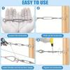 10/1Pcs Stainless Steel Hook Eye Turnbuckles Adjustable Wire Rope Tensioner Clothesline Tightener Marine Hardware M4 M5 M6