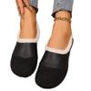 Samt Mütze Schuhe Damen Winter neu Retro Damen Schuhe runde Zehenpartie weiche Sohle weiches Leder ein Pedal warm Baumwollschuhe Damen