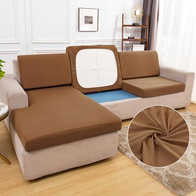 Elastic Plain Solid Sofa Seat Cushion Cover Chair Cover Stretch Washable Removable Slipcover Sofa Couch Cover 1 /2 /3 /4 Seat