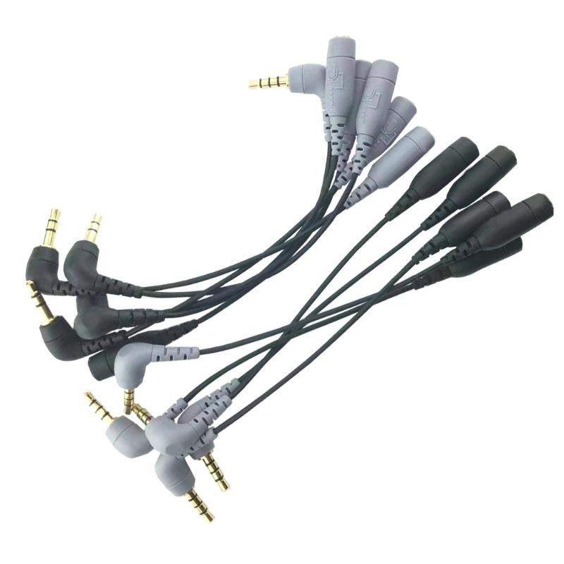 3.5mm to TRRS Microphone Cable Adaptor 3.5mm Female TRRS Microphone Adapter for SC3/SC4 Mic Camera Recording