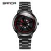 Sanda Time to Shine Wheel Series Men's Waterproof Quartz Wristwatch with Creative Hollow Design