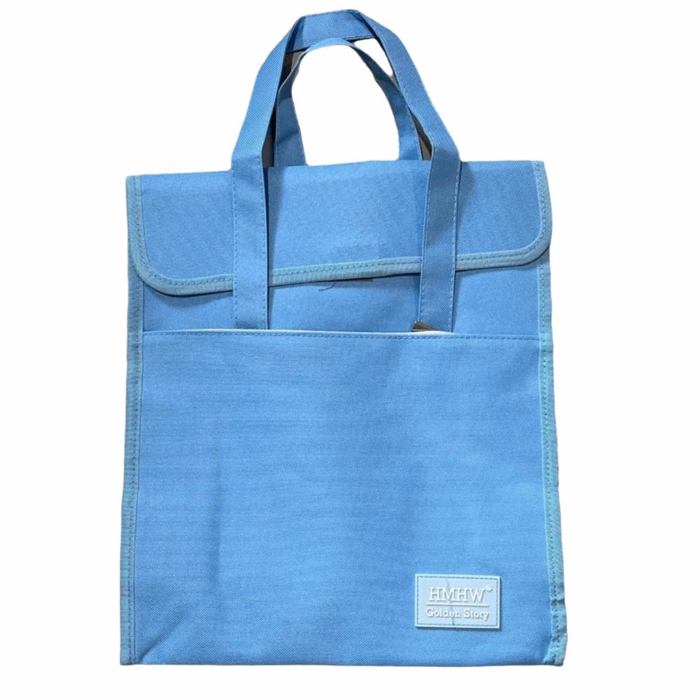 Storage Bag A4 Document Bag A4 File Folders School-bags Simple Student Tutorial Bags  School синий