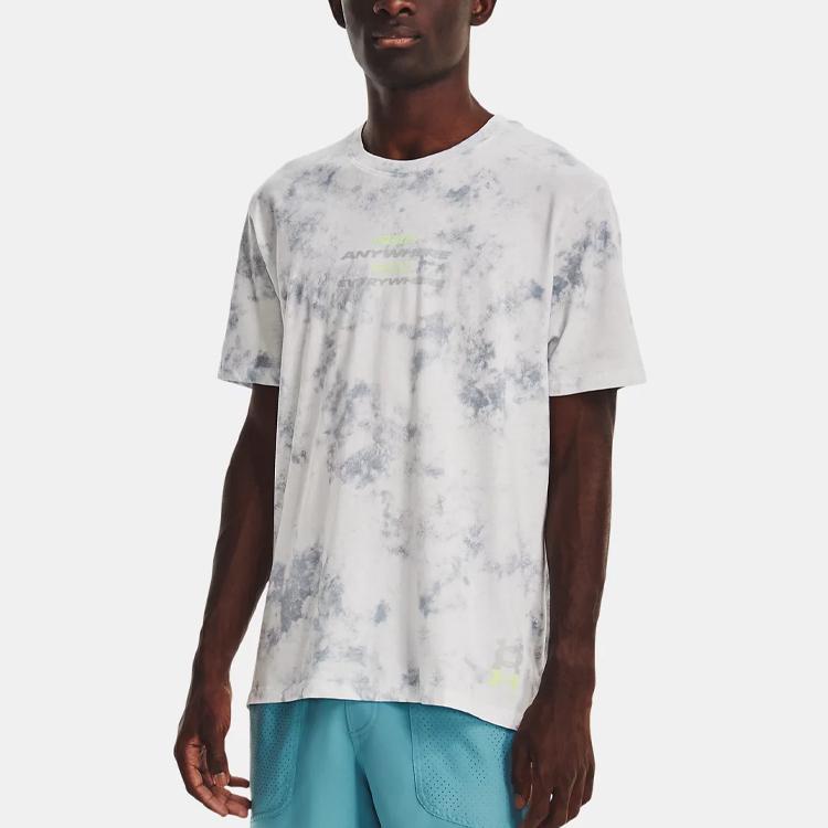 Under Armour Anywhere Crew Neck Casual Training Running Slim Fit Short Sleeve T-Shirt Men Tops Fog-Gray 1376500-006