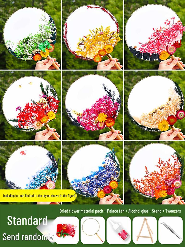 Dried Flower Fan DIY Kit for International Women's Day - Team Building & Handmade Gift