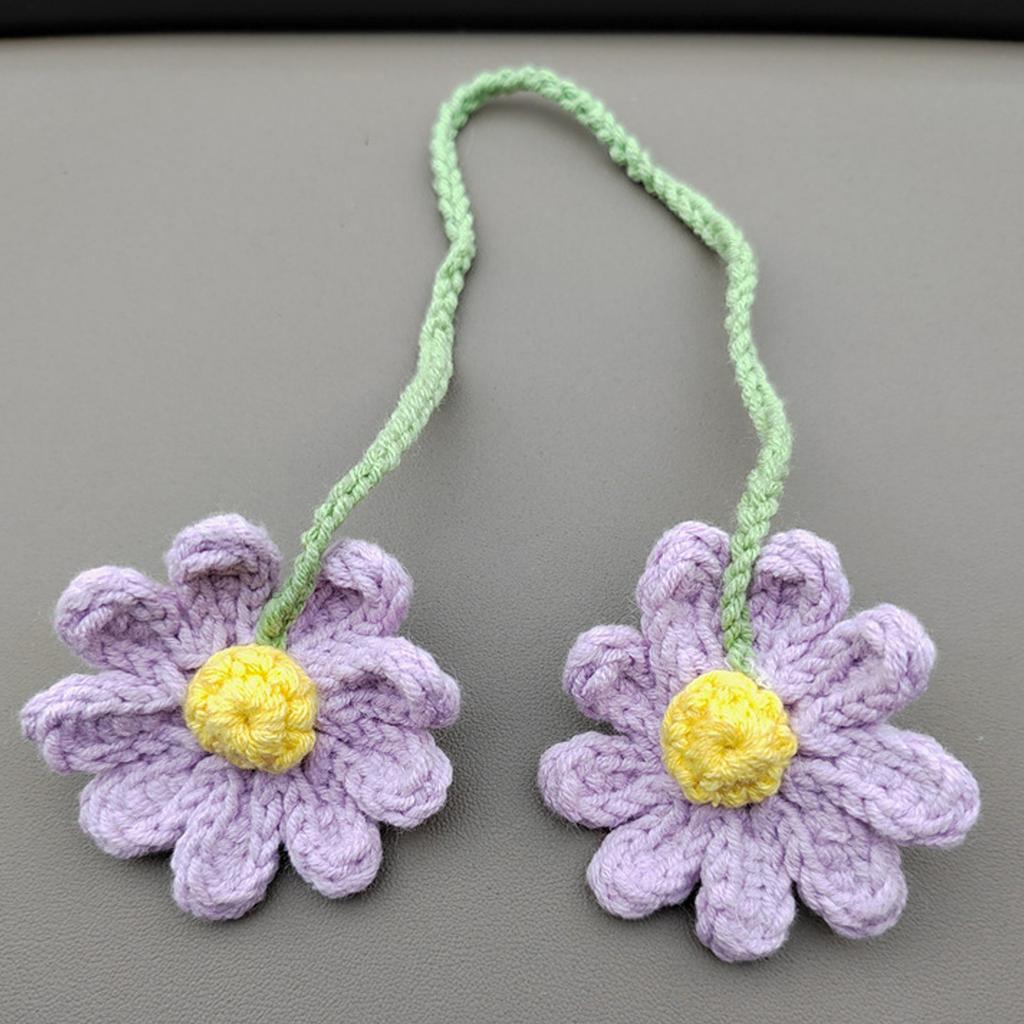 Cotton Yarn Hanging Basket with Unique Daisy Pattern For Home Ornaments And Office Decorations Personalizing Your Car