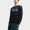 FILA X V&A Heritage Collection Morgan Series Letter Round Neck Pullover Sweatshirt Men sweatshirt Black F11M418219F-BK
