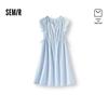 Semir Women's Puff Sleeve Bowknot Maxi Dress