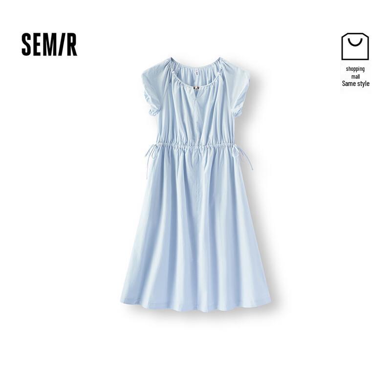 Semir Women's Puff Sleeve Bowknot Maxi Dress