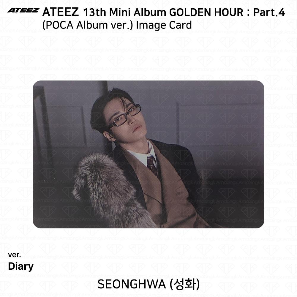 ATEEZ 13. Mini-Album Golden Hour Teil 4 POCA Album Version. Fotokarte