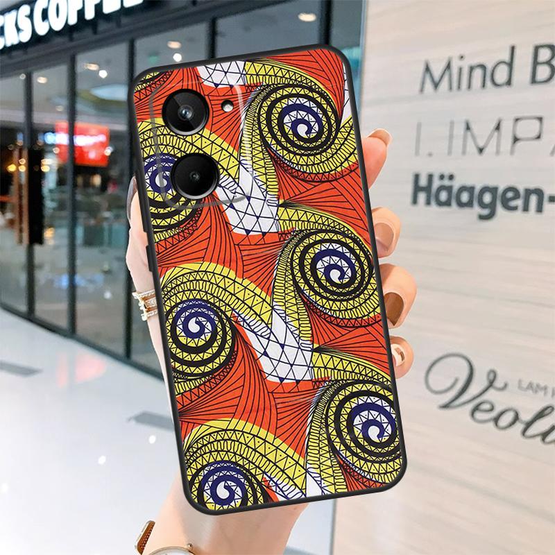 African Style Fabric Print Case For Realme 15 14 13 12 11 Pro Plus GT6 GT7 Pro C55 C51 C35 C53 C61 C65 C67 C63 C71 C75