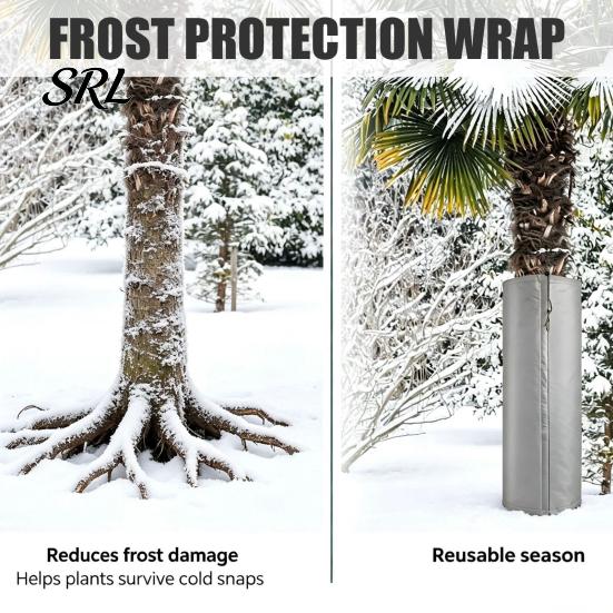 Tree Trunk Insulation Palm Protector, Aluminum Foil Wrap, Guard with Winter Bark Shield Drawstrings, Cover for Outdoor Garden Cold Weather Plant