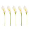 Artificial Flowers Real Touch Fake Calla Lily Baby's Breath Flower Stem Lifelike Faux Floral Arrangement for DIY Bridal Wedding Bouquet Home Church