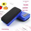 Large Blue Magnetic Whiteboard Eraser with Felt Strips and Plastic Casing for Glass Boards