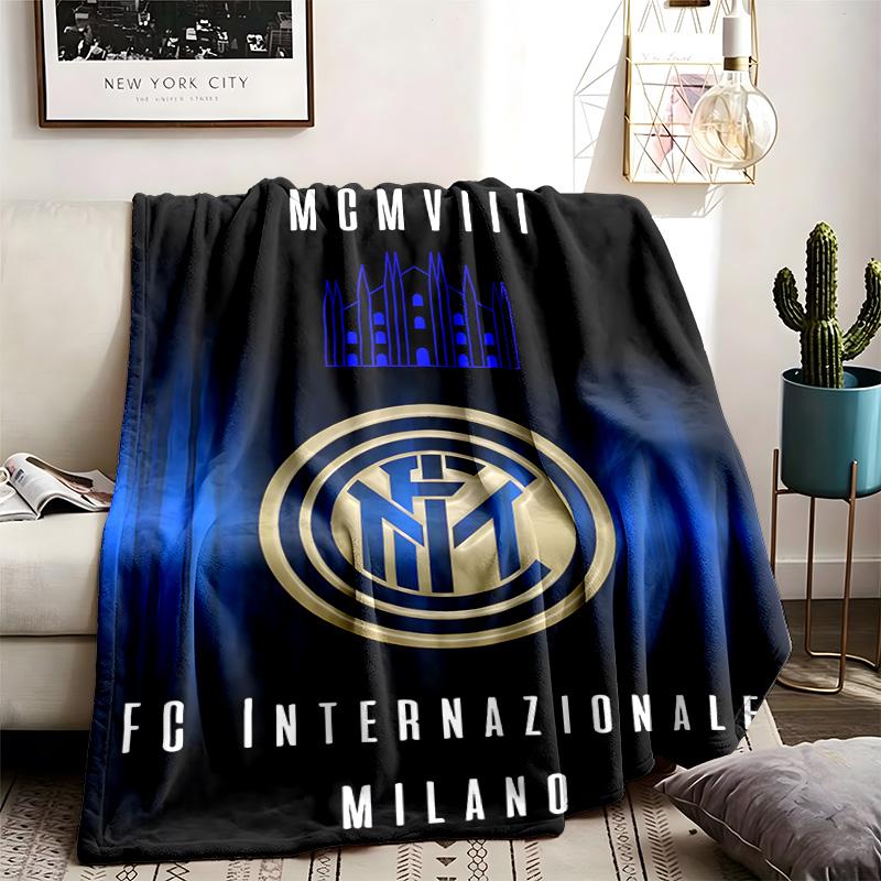 FC Internazionale Milano Thema Personalisierte Outdoor Flanelldecken Weich Und Geeignet Für Alle Jahreszeiten Perfekt Für Sofas Betten Und Camping