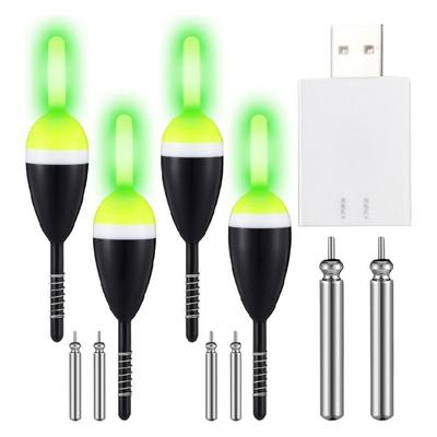 4pcs Illuminating Angling Float Features Energy Efficient Design With Spare Rechargeable Battery Fishing Accessories