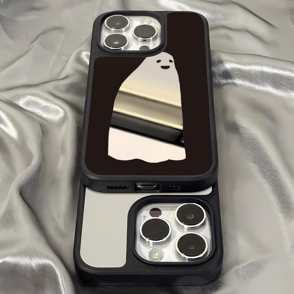 Mirror Phone Case for iPhone 15 11 13 14 for 15 16 Pro Max 12 13 16 Pro Cloud Flower and Animal Cute Style Phone Case