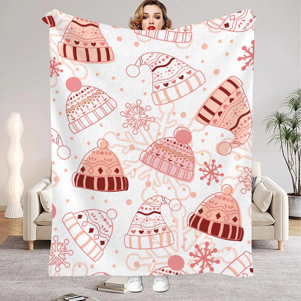 Christmas Flannel Blankets Travel Bedroom Sofa Birthday Gifts For Kids Soft Throw Blanket Christmas Gifts For Girls Home Decor