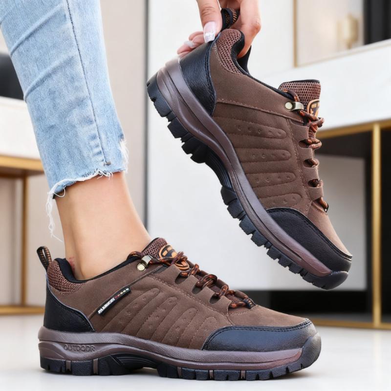 Dámská protiskluzová turistická obuv Retro klínová platforma Outdoorové tenisky Pohodlná prodyšná kempingová turistická obuv pro ženy