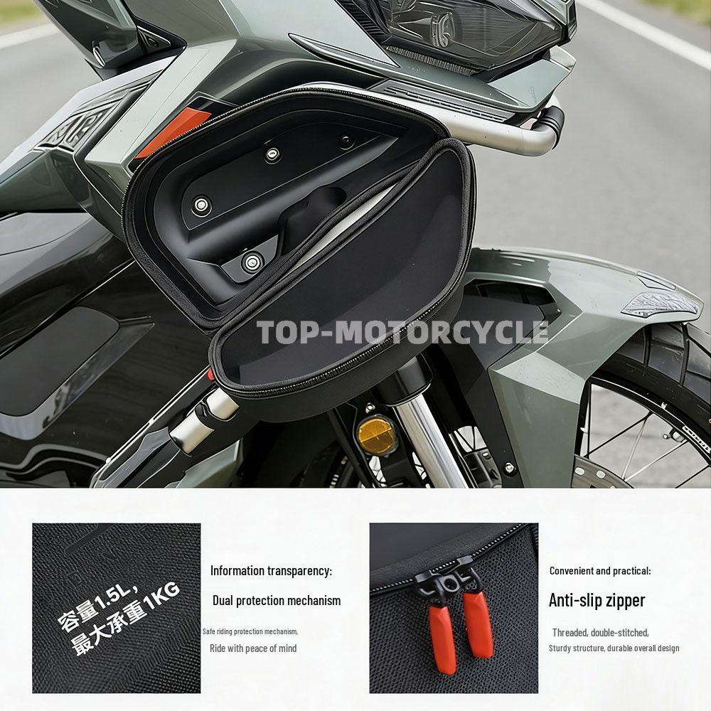 Zongshen 368G Waterproof Quick Release Black Side Bag for Protective Gear and Crash Bar Use