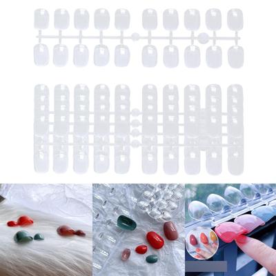 120 Pieces Practice Nails Gel Design /Gel/ Card Full Cover Tips Chart Sticks for Displaying