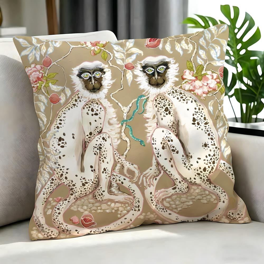 character PPaige GGemmel MMonkey Cushion Cover Cushion Cover Set Pcs x x x Pillowcase Decorative Sofa Home Decor