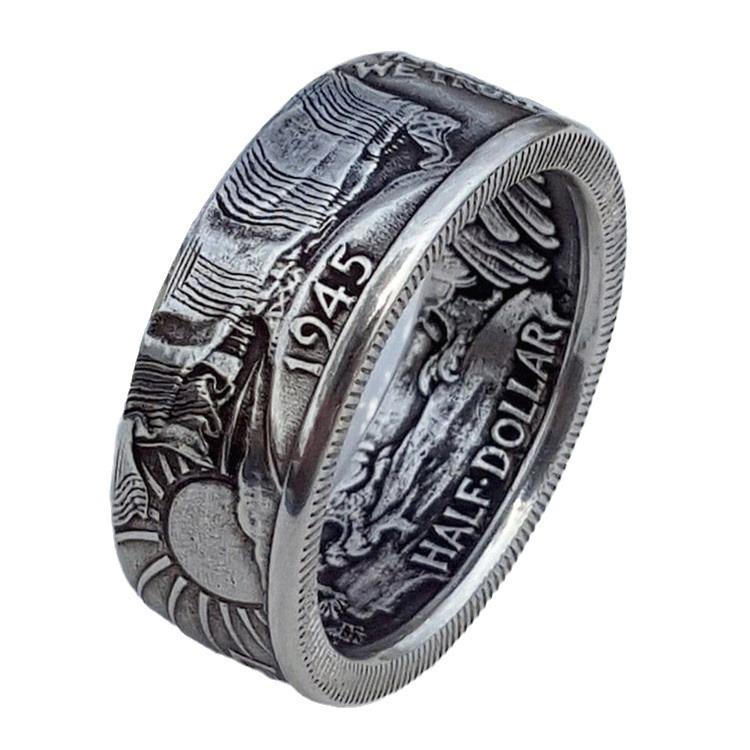 Personalized Coin Morgan 1945 Alloy Ring For Men And Women