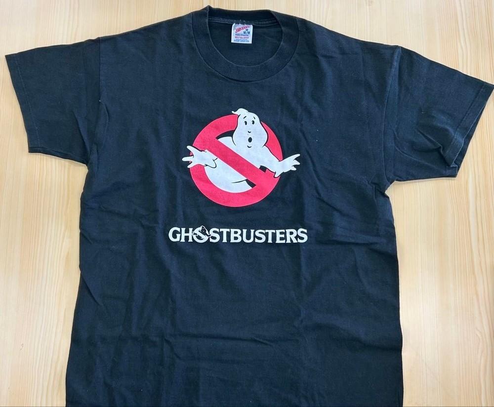 Ghostbusters Movie Logo T Shirt M JERZEES Made in USA Black Vintage Graphic Unisex T-Shirt