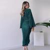 2024 Autumn Women's Flared Sleeve High Waist Slimming Dress