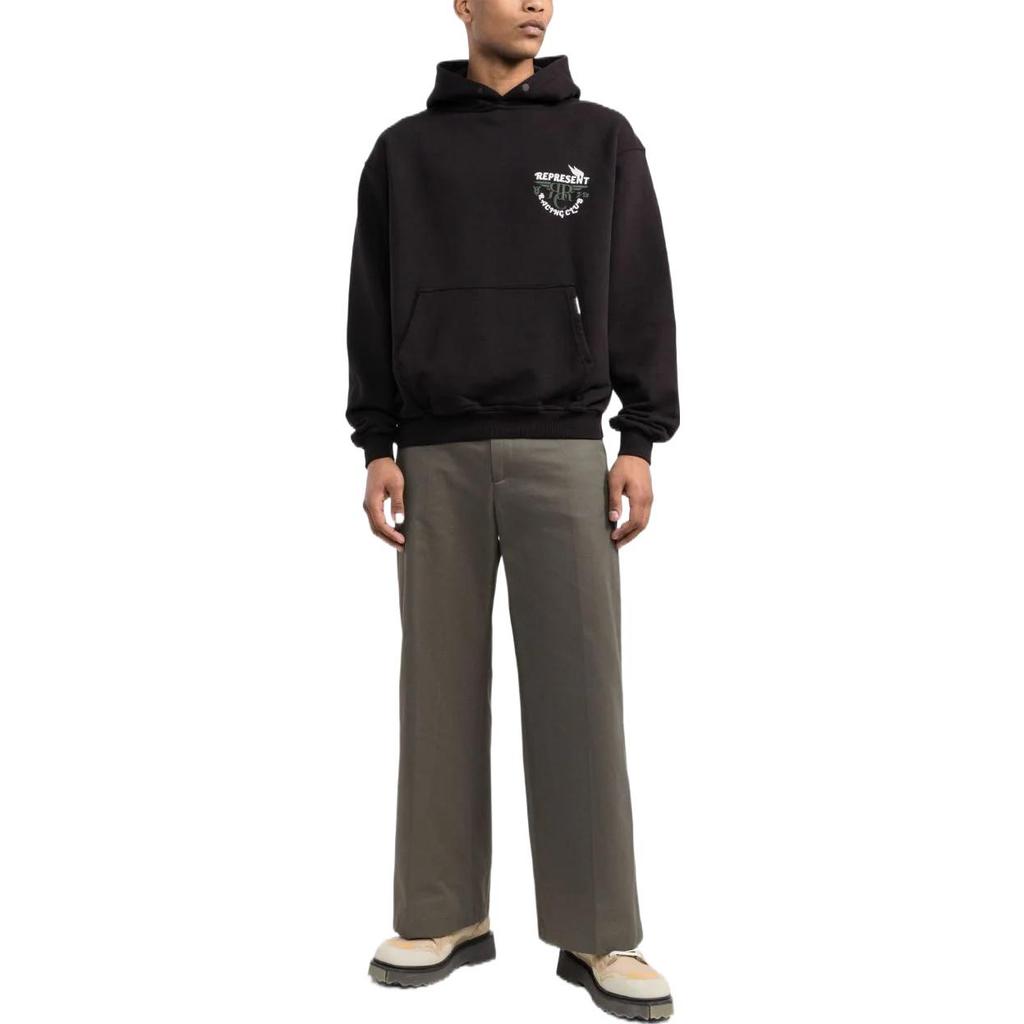 REPRESENT Sweatshirts Men's Black Hooded Moderate Heavyweight M04191-01