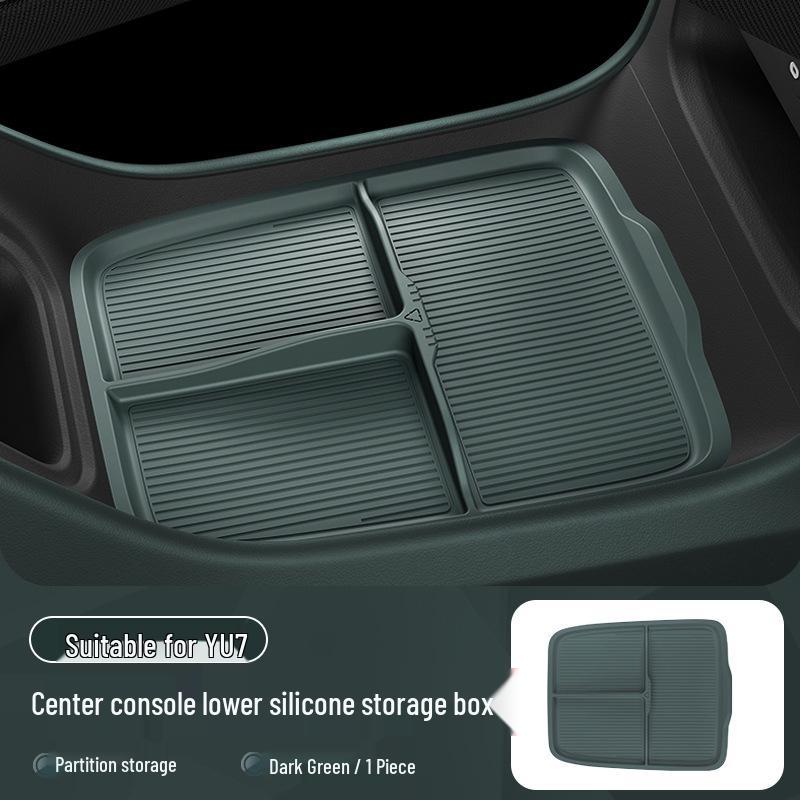 Xiaomi YU7 Armrest Box Silicone Pad & Storage Organizer for Car Interior