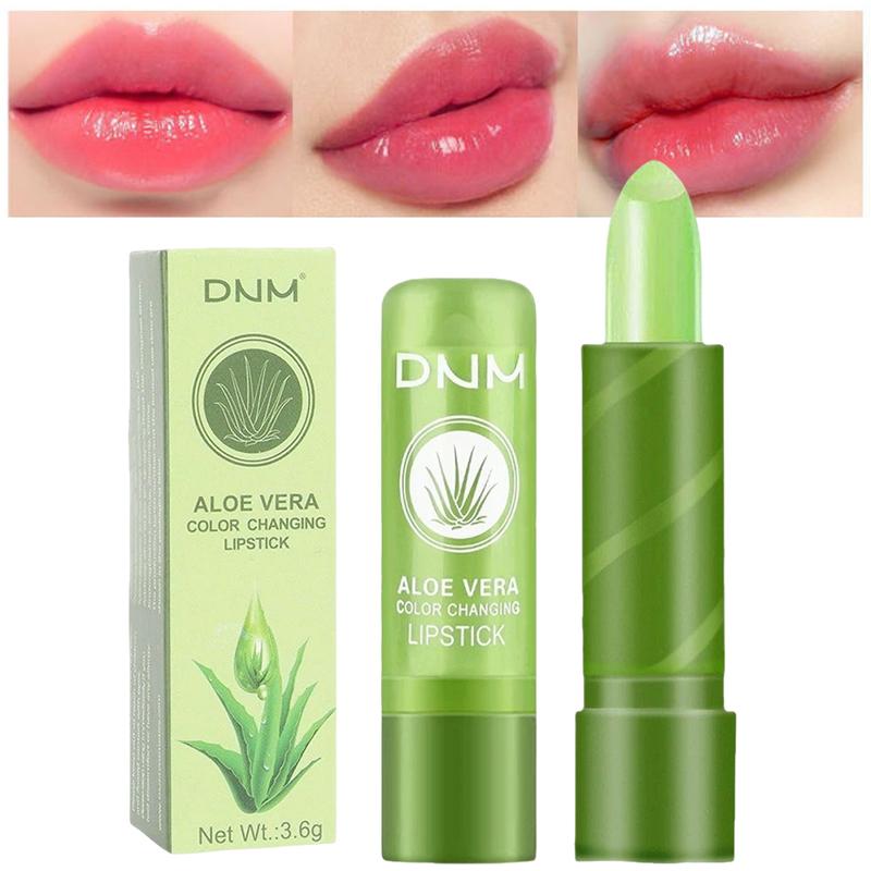Aloe Vera Color-Changing Lipstick Long-Lasting, Moisturizing, Temperature-Activated Lip Balm, Fade-Resistant Nourishing Lip Care