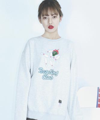CODE I'M Bowling Club Crewneck Gray