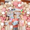 Retro Pink Balloons Garland Skin White Sand Gold Confetti Balloon Arch Kit Home Party Kids Birthday Party Baby Shower Decoration