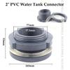 1PCS PVC 1/2"3/4"1"Water Tank Connector Drain Pipe Accessories Aquarium Joints Water Pipe Fittings Thread Adaptor Tank Bulkhead