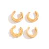 Ingemark 4Pcs/Set Small Mini C Shape Round Ear Clip Earrings for Women Trendy Charms No Piercing Cuff Earrings Daily Jewelry New