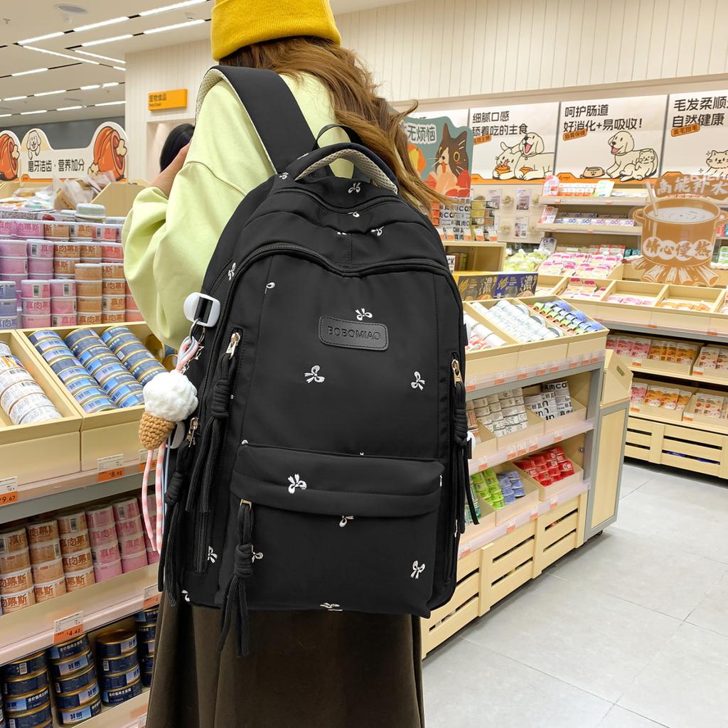 Schoolbag cute girl schoolbag large capacity college style junior high school girl high school college student backpack leisure travel backpack
