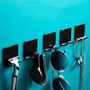 Haosi No-Drill Kitchen & Bathroom Razor Wall Hooks, Back-of-Door Clothes & Hat Storage, Space-Saving Aluminum Design.