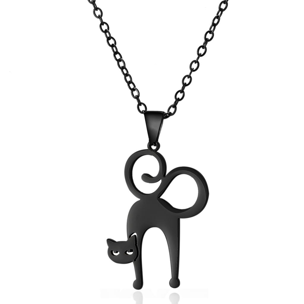 Stainless Steel Simple Personalized Ghost Pendant Necklace For Women Men Funny Pumpkin Clavicle Choker Halloween Party Jewelry