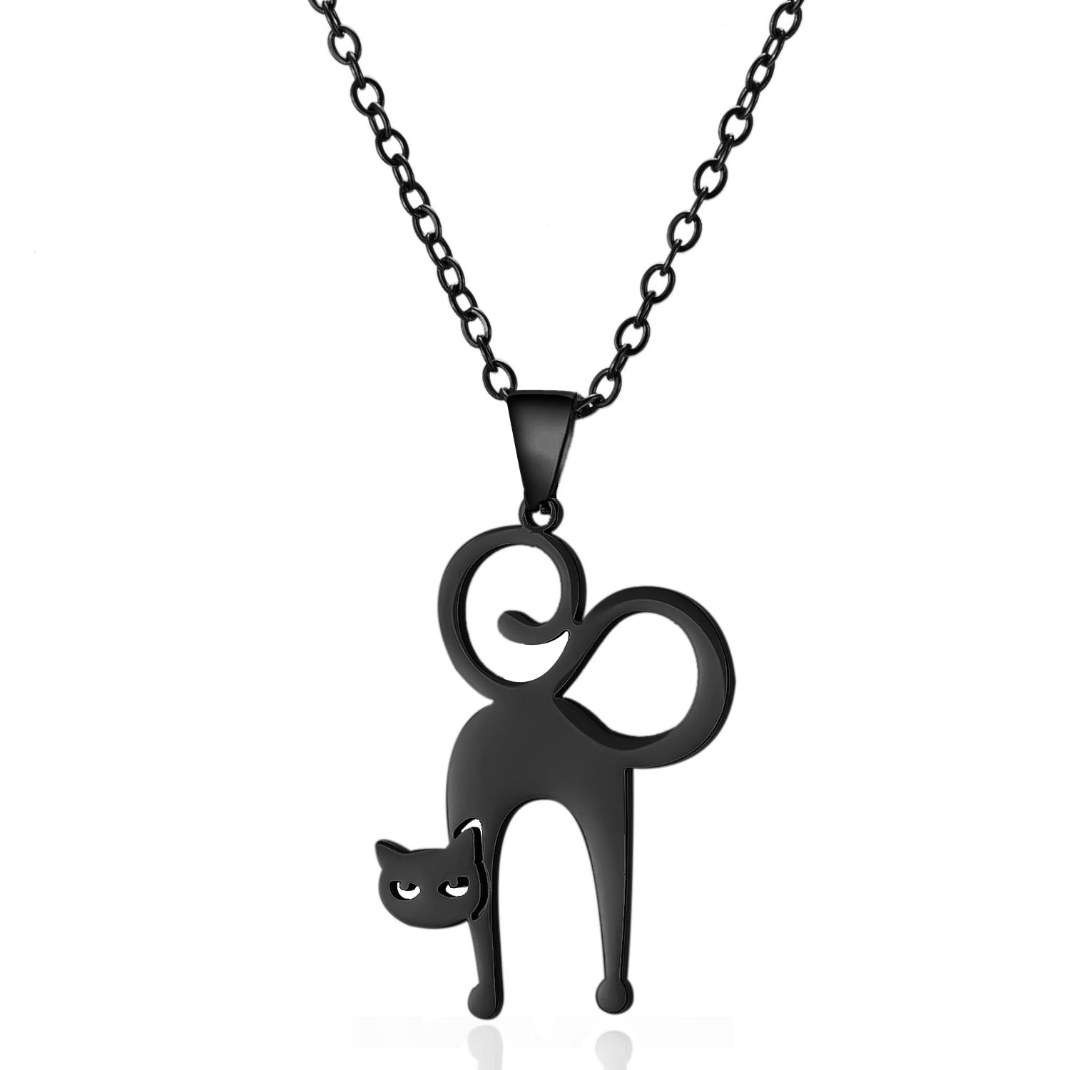 

Stainless Steel Simple Personalized Ghost Pendant Necklace For Women Men Funny Pumpkin Clavicle Choker Halloween Party Zircon