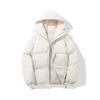 Couple's Winter Loose Hooded Solid Color Thick Warm Cotton Jacket
