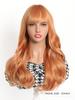 Synthetic Heat-resistant Halloween Orange Bangs Wig 20 Inch Long Wavy Curly Hair For Women (Daily , Daily Party ,Cosplay) Use