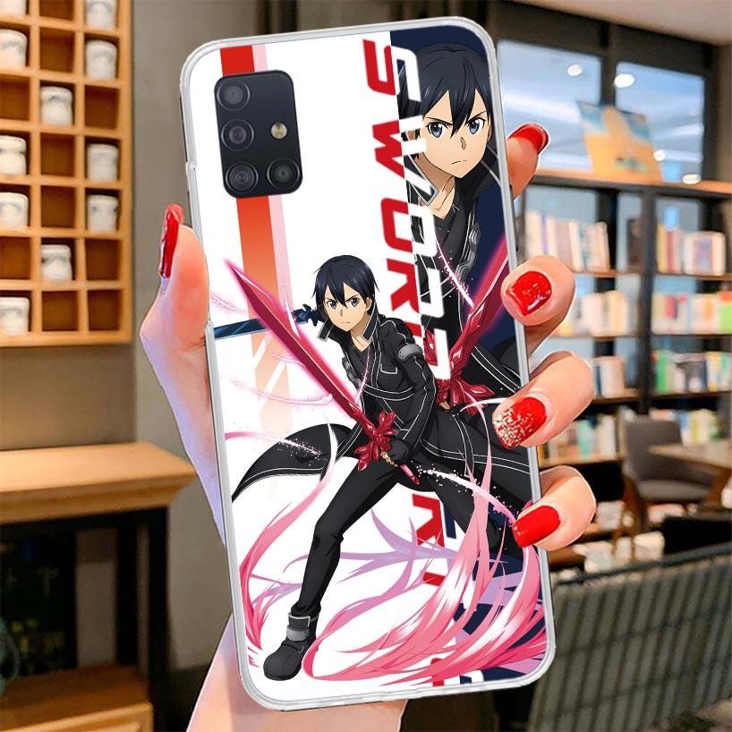 

Anime Sword Art Online SAO Cover Phone Case For Samsung Galaxy A12 A22 A32 A52 A72 A02S Phone Case Note 20 Ultra 10 S10 Plus A51 Samsung A22 5G
