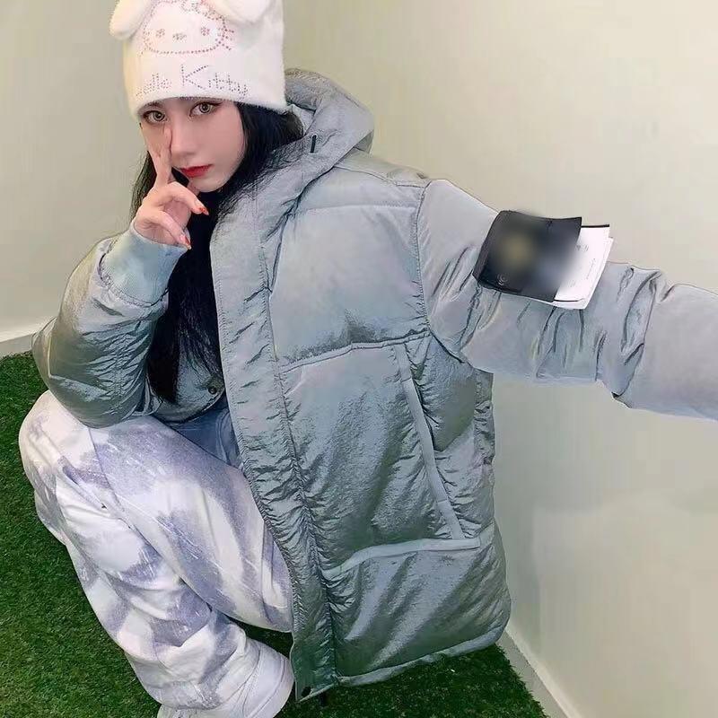 Stone D Winter Kapuzenjacke aus dicker Baumwolle - Colorblock Design für Damen & Herren